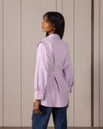 Light purple shirt with waist belt - Image 4