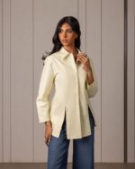 Yellow shirt with waist belt - Image 2