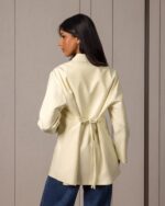 Yellow shirt with waist belt - Image 3