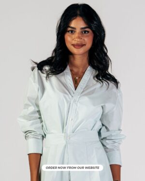 Light blue shirt & adjustable skirt -Jawavog