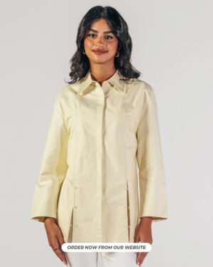 Yellow shirt with waist belt - Jawavog