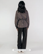 Checked Shirt with waist belt-jawavog - Image 4