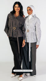 Checked Shirt with waist belt-jawavog - Image 6