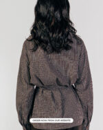 Checked Shirt with waist belt-jawavog - Image 11