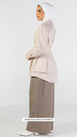 Beige shirt & adjustable skirt -Jawavog - Image 8