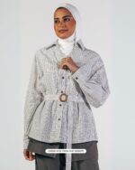 Checked shirt with waist belt - Jawavog