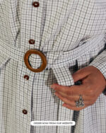 Checked shirt with waist belt - Jawavog - Image 4