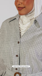 Checked shirt with waist belt - Jawavog - Image 6