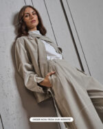 Relaxed Fit Jacket | Drape- Collar Free Size Jacket-| Light Gray - Image 8