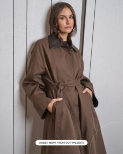Classic Brown Trench Coat - Autumn Elegance