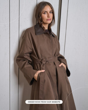 Classic Brown Trench Coat - Autumn Elegance