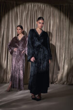 Velvet Wrap Dress -Black - Image 8