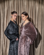 Velvet Wrap Dress - Mauve Brown - Image 6