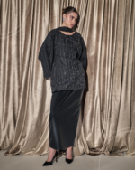 Crystal Set with Leather Skirt-Black - Image 3