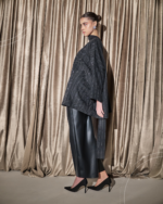 Crystal Set with Leather Skirt-Black - Image 6