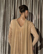 Velvet Soft Details Dress - Vanilla - Image 4